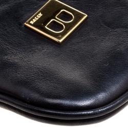 Bally Black Leather Messenger Bag
