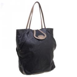 Bally Black Leather Shopper Tote