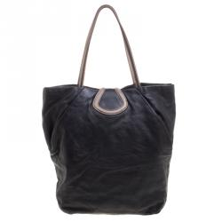 Bally Black Leather Shopper Tote