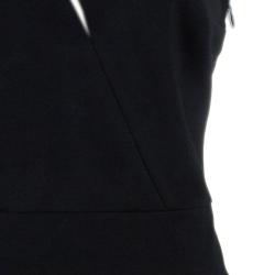 Pre Owned Balmain Black One Shoulder Fitted Dress L