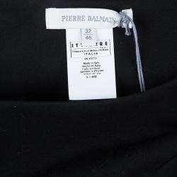 Pre Owned Balmain Black One Shoulder Fitted Dress L