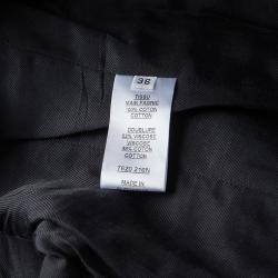 Pre Owned Balmain Monochrome Button Detail Tailored Blazer S