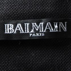 Pre Owned Balmain Monochrome Knit Pencil Skirt S