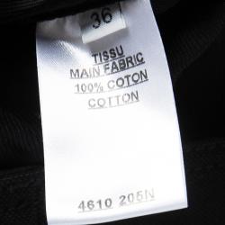 Pre Owned Balmain Monochrome Knit Pencil Skirt S