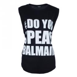 Balmain Do you Speak Balmain Muscle Tee M