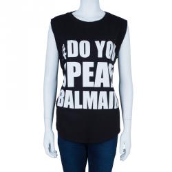 Balmain Do you Speak Balmain Muscle Tee M