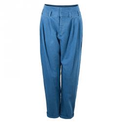 Balmain Denim Pleated Trousers M