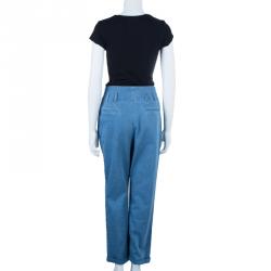 Balmain Denim Pleated Trousers M