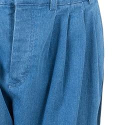 Balmain Denim Pleated Trousers M