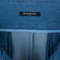 Balmain Denim Pleated Trousers M