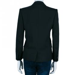 Pre Owned Balmain Black Single Breasted Blazer M