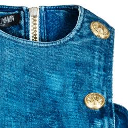 Balmain Embellished Denim Top S
