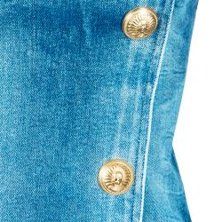 Balmain Embellished Denim Top S