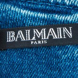 Balmain Embellished Denim Top S