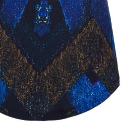 Pre Owned Balmain Blue Printed Sleeveless Tshirt S