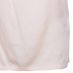 Balmain Pink Motif Embellished Sleeveless Silk Top S