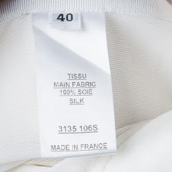 Pre Owned Balmain White Empire Line Chain Strap Silk Gown M