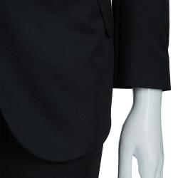 Pre Owned Balmain Black Embellished Motif Wool Blazer S