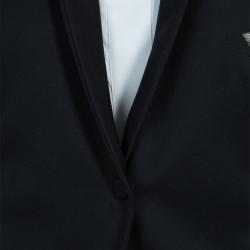 Pre Owned Balmain Black Embellished Motif Wool Blazer S