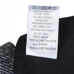 Balmain Grey Wool Cape Coat S