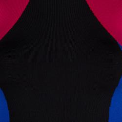 Pre Owned Balmain Abstract Color Block Sleeveless Bodycon Dress S