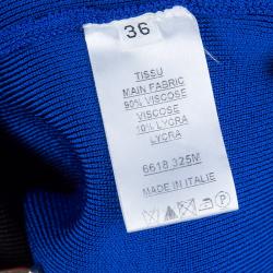 Pre Owned Balmain Abstract Color Block Sleeveless Bodycon Dress S