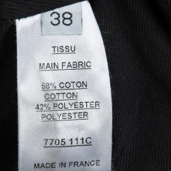 Pre Owned Balmain Monochrome Striped Open Front Blazer M