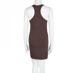 Barbara Bui Brown Cotton Embellished Tank Dress S