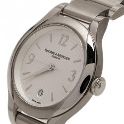 Pre Owned Baume & Mercier Silver Stainless Steel Ilea M0A08767 Women's Wristwatch 30MM