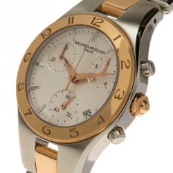 Pre Owned Baume and Mercier Silver Gold-Plated Stainless Steel Linea Women's Wristwatch 32MM