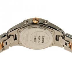 Pre Owned Baume and Mercier Silver Gold-Plated Stainless Steel Linea Women's Wristwatch 32MM