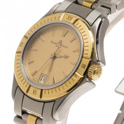 Pre Owned Baume & Mercier Gold Stainless Steel Classic Unisex Wristwatch 28MM