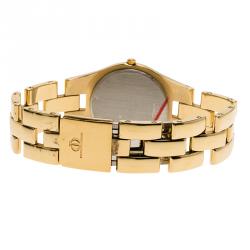 Pre Owned Baume et Mercier Black Gold-Plated Stainless Steel Linea Women's Wristwatch 30MM