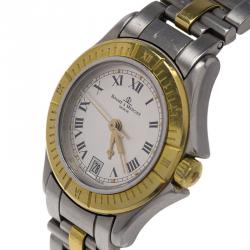 Pre Owned Baume & Mercier Two Tone Stainless Steel MV045047 Women's Wristwatch 28MM