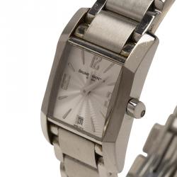 Pre Owned Baume and Mercier White Stainless Steel Diamant 65488 Women's Wristwatch 23MM