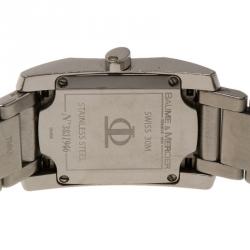 Pre Owned Baume and Mercier White Stainless Steel Diamant 65488 Women's Wristwatch 23MM