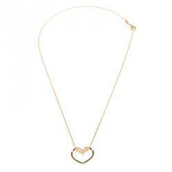Pre Owned Bernhard H. Mayer Milena Heart Diamond 18k Yellow Gold Pendant 