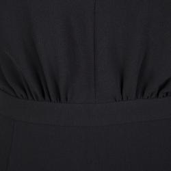 Pre Owned Boss By Hugo Boss Black Plunge Halter Neck Diwendyn Maxi Dress L