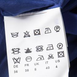 مملوكة مسبقًا فستان بوس باي هوغو بوس دريبيلا ماكسي درابيه أزرق S