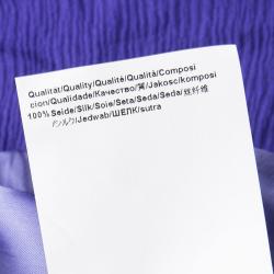 Pre Owned Boss by Hugo Boss Blue Crushed Silk Strapless Maxi Dianela Dress M