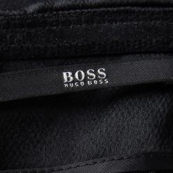 مملوكة مسبقًا Boss By Hugo Boss Black Pearl Embellished Strapless Dress M