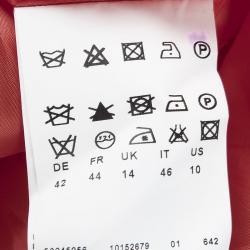 Pre Owned فستان بوس باي هوغو بوس داليزيا برتقالي رقبة حرف V بلا أكمام L