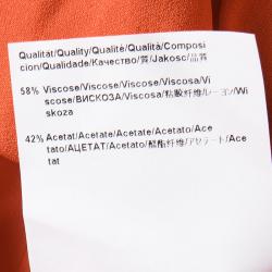 Pre Owned فستان بوس باي هوغو بوس داليزيا برتقالي رقبة حرف V بلا أكمام L