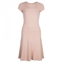 Pre Owned Boss by Hugo Boss Pink Wool Dress XS
