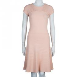 Pre Owned Boss by Hugo Boss Pink Wool Dress XS