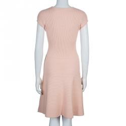 Pre Owned Boss by Hugo Boss Pink Wool Dress XS