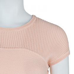 Pre Owned Boss by Hugo Boss Pink Wool Dress XS