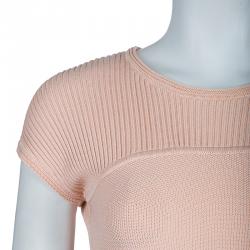 Pre Owned Boss by Hugo Boss Pink Wool Dress XS