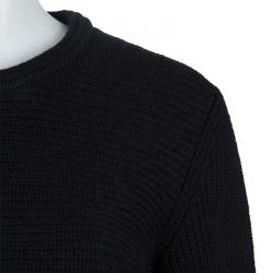 Pre Owned Boss by Hugo Boss Black Wool Sweater M