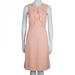 Pre Owned Boss by Hugo Boss Pink Ruffle Detail Dress S